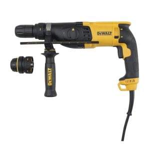 Rotomartillo 1" SDS Plus con 3 Funciones, 2.6 Joules de 0 a 5,540 Golpes por Minuto, 0 a 1,500 Revoluciones por Minuto, Cambio Rápido, Maletín Plástico, 7.5 Amperios 120V. DEWALT