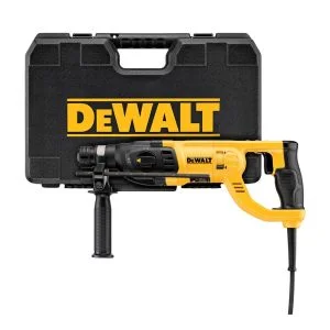 Rotomartillo 1" SDS Plus con 3 Funciones, 2.6 Joules de 0 a 5,500 Golpes por Minuto, 0 a 1,500 Revoluciones por Minuto, Maletín Plástico, 7.5 Amperios 120V. DEWALT