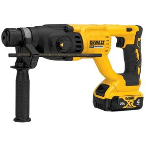 Rotomartillo 1" SDS Plus Inalámbrico 20V Max XR con 3 Funciones, 2.6 Joules de 0 a 5,500 Golpes por Minuto, Brushless, con 2 Baterías 4.0 Amperios, Cargador y Maletín. DEWALT