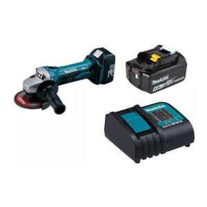 Esmeriladora Angular 4-1/2 Inalámbrica 18V Litio-Ion LXT de 10,000 Revoluciones por Minuto, Interruptor Superior, con 1 Batería 5.0 amperios y Cargador. MAKITA