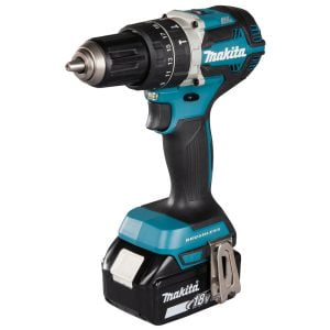 Taladro Martillo 1/2 Inalámbrico 18V LXT XPT Litio-Ion con 2 Velocidades Variables de 0 a 500 y 0 a 2,000 Revoluciones por Minuto, Reversible, Brushless, 0 a 30,000 Golpes por Minuto, sin Llave, 1 Batería 5.0 Amperios, Cargador y Caja Makpac. MAKITA