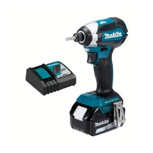 Atornillador de Impacto 1/4 Inalámbrico 18V LXT de 0 a 3,600 Golpes por Minuto, Caja Makpac, con 1 Batería 5.0 Amperios, Cargador. MAKITA