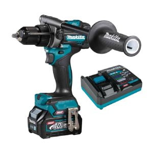 Taladro Martillo 1/2 Inalámbrico 40V XGT XPT Litio-Ion, 141Nm, con 2 Velocidades Variables de 0 a 650 y 0 a 2,600 Revoluciones por Minuto, Reversible, Brushless, 0 a 39,000 Golpes por Minuto, sin Llave, 1 Baterías 4.0 Amperios, Cargador y Caja Makpac. MAKITA