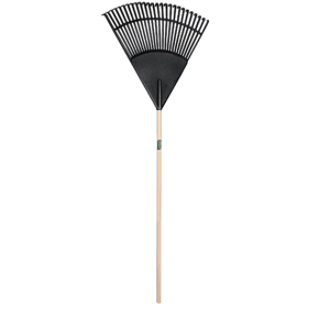 Escobilla Para Jardín Plástica Con Mango De Madera 48" 24 Dientes . AMES TRUE TEMPER