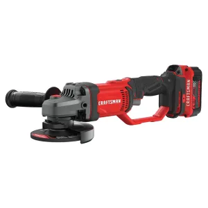 Esmeriladora Angular de 4-1/2 Inalámbrica 20V de 8,500 Revoluciones por Minuto con 1 Batería de 4 Amperios y Cargador con Interruptor de Gatillo. CRAFTSMAN