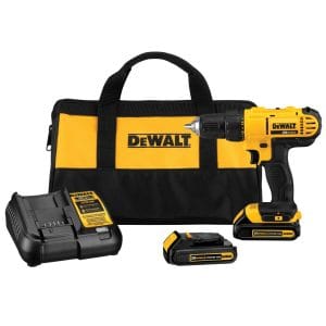 Taladro Atornillador 1/2 Inalámbrico 20V Max XR Litio-Ion con Velocidades Variables de 0 a 450 y 0 a 1,800 Revoluciones por Minuto, con 2 Baterías 13 Amperios y Bolso. DEWALT