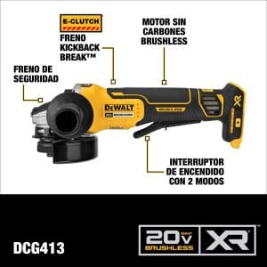 Kit Taladro Martillo de 1/2 e Esmeriladora Angular de 4-1/2 de 20V Max con 1 Batería de 5 Amperios DCD7781/DCG413 con Bolso. DEWALT - Imagen 4