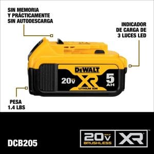 Kit Taladro Martillo de 1/2 e Esmeriladora Angular de 4-1/2 de 20V Max con 1 Batería de 5 Amperios DCD7781/DCG413 con Bolso. DEWALT - Imagen 5