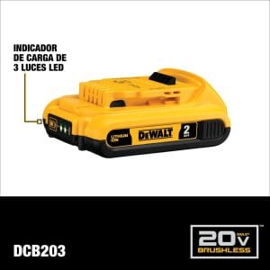 Kit Taladro Martillo de 1/2 y Atornillador de Impacto de 1/4 Inalámbrico de 20V Max Brushless con 2 Baterías de 2 Amperios DCD7781/DCF7871 con Bolso. DEWALT - Imagen 5