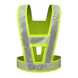 Chaleco De Precaución Tipo V Amarillo/Plata Reflectivo Con Velcro . FORTEN - Imagen 1