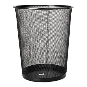 Basurero para Oficina de Metal Color Negro 30 cm Diámetro 34 cm Alto. PRODUCTOS DE LIMPIEZA - Imagen 1