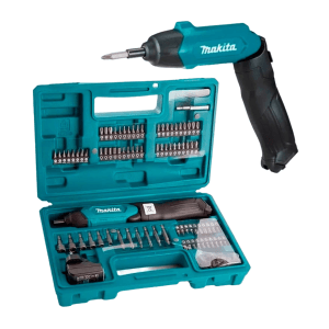 Atornillador 1/4 Inalámbrico 3.6V, de 220 Revoluciones por Minuto, 1 Batería 1.5 Amperios, incluye Juego de Puntas de 81 Piezas. MAKITA