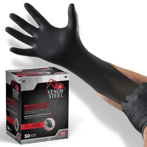 Guante De Nitrilo Negro HD Venom Steel. MEDLINE - VENOM - Imagen 1