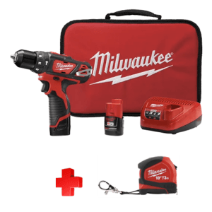 COMBO - MILWAUKEE - Taladro Martillo 3/8 12V y Cinta Métrica