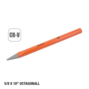 Cincel Punta Profesional 5/8 X 10" Octagonal. TACTIX