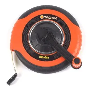 Cinta Métrica Fibravidrio 1/2 X 30MT - 100' Cerrada. TACTIX