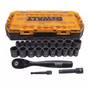 Socket Mix de Impacto con Juego P-3/8 3/8 mayor 1" / 12-21 MM con 23 Piezas. DEWALT