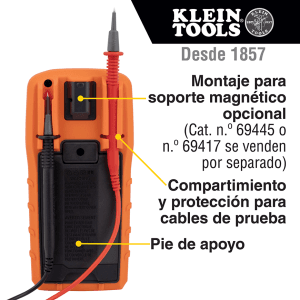 Multimetro Digital 1000V AC/DC 10A DC/AC Baja Impedancia. KLEIN - Imagen 4