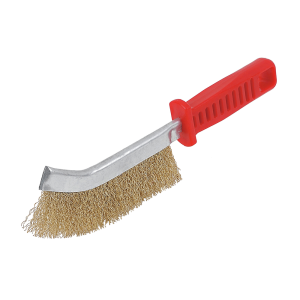 Cepillo de Alambre de Bronce 7" Mango Plástico Rojo. ONSITE - Imagen 1