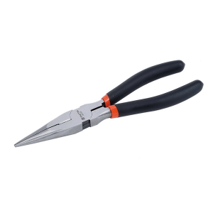 Pinza de Punta Fina de 8" con Cortador y con Forro Negro. TACTIX