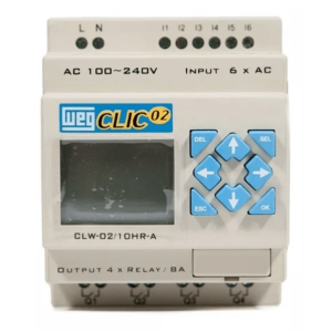 Relé Programable con 6 Entradas y 4 Salidas de 8 Amperios de 110-220 VAC. WEG