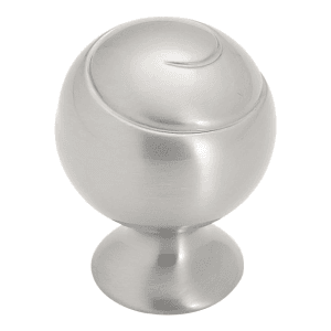 Tirador Tipo Bola Metal Niquelado Satinado 1-1/8. AMEROCK - Imagen 1