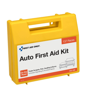 Botiquín para Primeros Auxilios de 137 Piezas Para Auto. FIRST AID ONLY