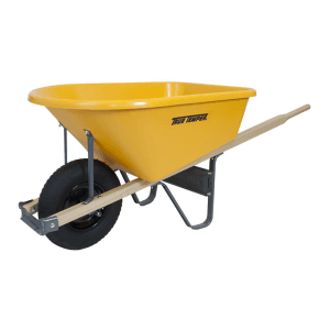 Carretilla de Construcción de 6' Cúbicos, Balde Plástico Y Mango de Madera. AMES TRUE TEMPER