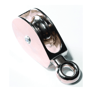 Garrucha Niquelada Sencilla de 2" con Ojo. BARON MFG