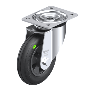 Rueda 6" Giratoria Caucho Blando 160 X 40Mm 70Kg Rod Aguja. BLICKLE