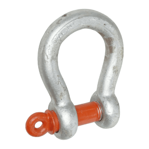 Grillete Curvo de 2" Galvanizado con Pasador de Rosca con Capacidad de 35 Toneladas. COLUMBUS MCKINNON