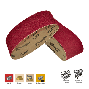 Lija en Banda para Madera de 4" X 24" #60 TZAX. AUSTROMEX - Imagen 2