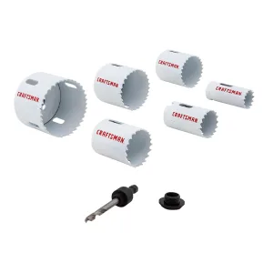 Broca Sierra Bimetal con Juego de 1" a 2-1/2 con 7 Piezas. CRAFTSMAN