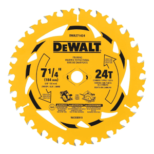 Hoja Sierra Circular de Carburo Madera 7-1/4 X 24 Dientes X 5/8E. DEWALT - Imagen 1
