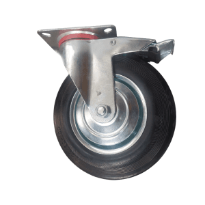 Rueda De Caucho Met Giratoria con Freno 6". FORTEN