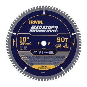 Hoja Sierra Circular de Carburo Madera de 10" X 80 Dientes X 5/8E. IRWIN INDUSTRIAL TOOLS