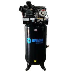 Compresor Aire de 5HP Vertical 80GL 150PSI 18CFM 90PSI de 230V 1PH. MEGA POWERS - Imagen 1