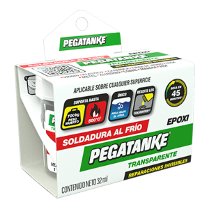 Soldadura en Frío Epóxica Transparente de 32ML. PEGATANKE - Imagen 1