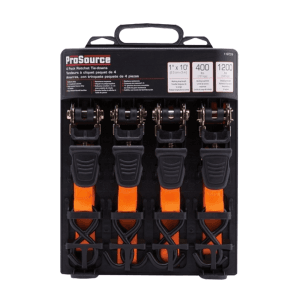 Correa De Carga Con Ratchet 1" X 10' Capacidad 400Lbs 4 Piezas. PROSOURCE