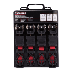 Correa De Carga Con Ratchet 1" X 15' Cap 500Lbs 4Pza. PROSOURCE