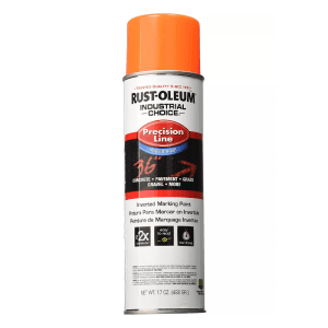 Pintura Spray de 17 OZ para Marcado Invertido, Naranja Fluorescente, Base de Agua. RUST-OLEUM - Imagen 1