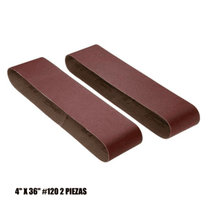 Lija En Banda de 4" X 36" #120 con 2 Piezas para Madera y Metal. SHOP FOX - Imagen 1