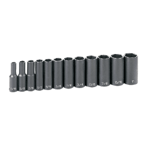 Socket Impacto STD SL P-3/8 5/16 > 1 6PT con Juego de 12 Piezas. GREY PNEUMATIC CORP. - Imagen 1
