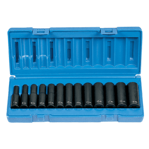 Socket Impacto MM SL P-3/8 7MM > 19MM 6PT con Juego de 13 Piezas. GREY PNEUMATIC CORP. - Imagen 2