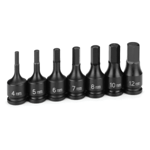 Socket Impacto Allen P-3/8 4MM A 12MM con Juego de 7 Piezas. GREY PNEUMATIC CORP. - Imagen 1