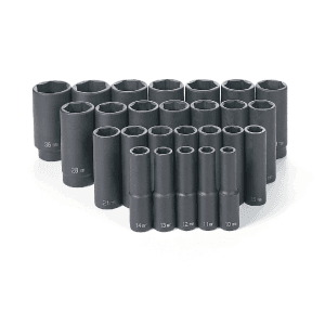 Socket Impacto MM SL P-1/2 10MM > 36MM 6PT con Juego de 26 Piezas. GREY PNEUMATIC CORP. - Imagen 1