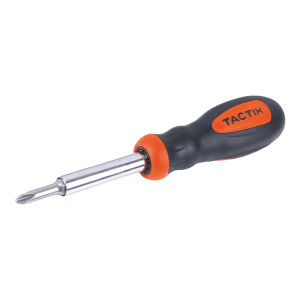 Destornillador de 6 Vias Múltiple Plano Phillips Hexagonal con Mango Plástico. TACTIX - Imagen 1