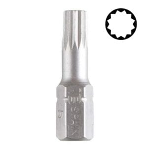 Punta Atornillador XZN de 1/4 - Hexagonal 4MM X 1" (Pack 10 C/U). BIANDITZ