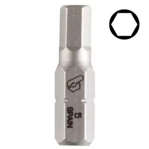 Punta Atornillable Allen de 1/4 - Hexagonal 8MM X 1" (Pack 5 C/U). BIANDITZ