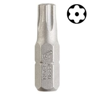 Punta Atornillador Torx Seguridad de 1/4 - Hexagonal T10 X 1" (Pack 5 C/U). BIANDITZ - Imagen 1